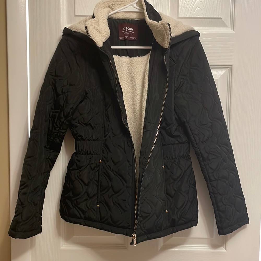 Cl Sono black Sherpa lined jacket coat S